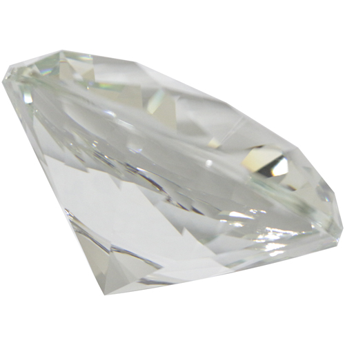 ダイヤモンド型ガラスオブジェ 100mm