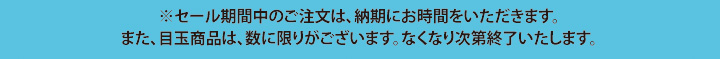 目玉商品 ご注意