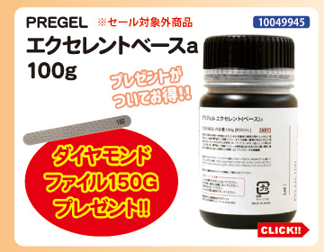目玉商品 PREGEL エクセレントベースa100g＋ダイヤモンドファイルプレゼント