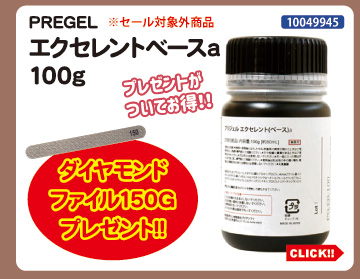 目玉商品 PREGEL エクセレントベースa 100g プレゼント付