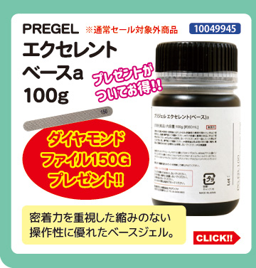 PREGEL エクセレントベースa 100g＋ダイヤモンドファイル付き