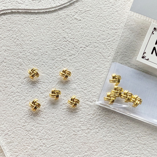 ロープフラワー ゴールド 5個