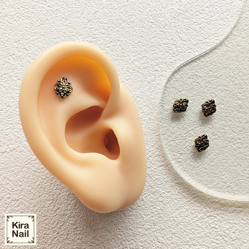 メキシカンランバスデザイン ゴールドレッド 3個