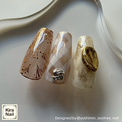 ロープフラワー シルバー 5個