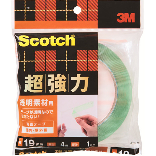 3M 超強力両面テープ 透明 19mm×4mm