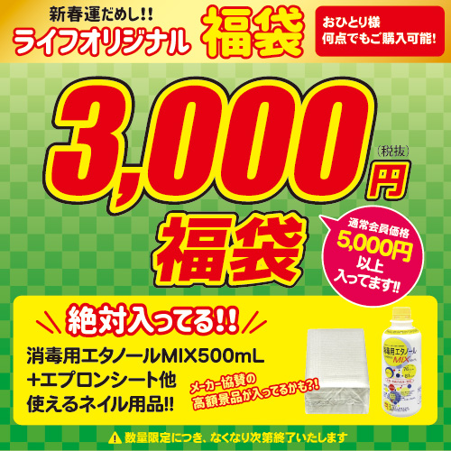 【2024福袋】ライフオリジナル≪3000円≫福袋