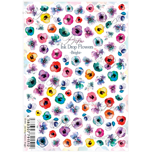 Ink Drop Flowers -Bright-