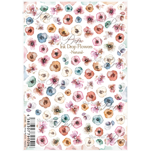 Ink Drop Flowers -Natural-