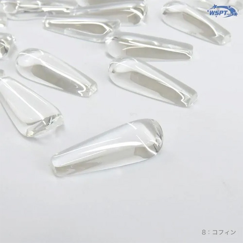 ガラスディスプレイビーズ ロングコフィン 50P