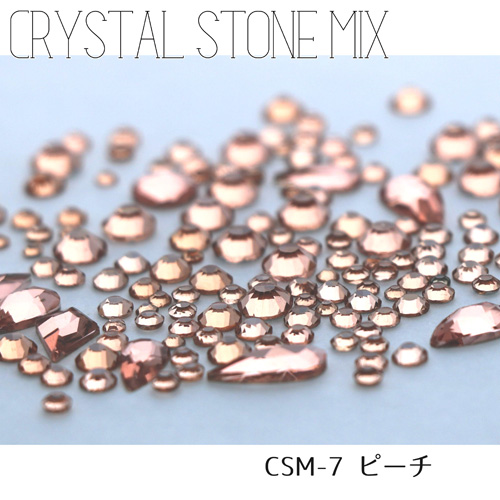 クリスタルストーンMIX ピーチ CSM-7