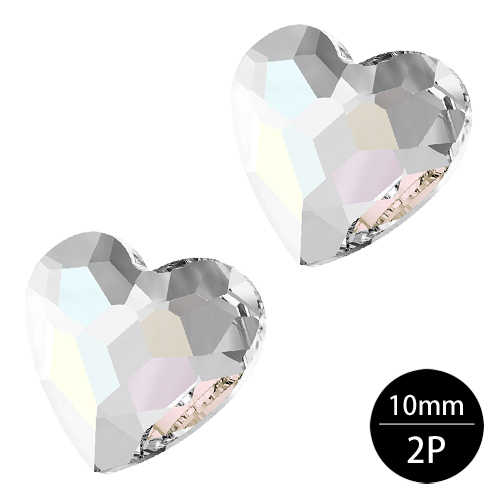 Swarovski ハート クリスタルオーロラ 10mm 2p ライフビューティーネイルプロショップ Swarovski ハート クリスタルオーロラ 10mm 2p ライフビューティーネイルプロショップ
