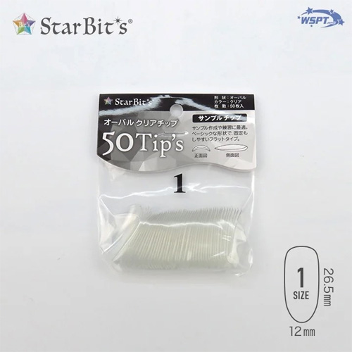 オーバルクリアチップ レギュラー ＃1 50P