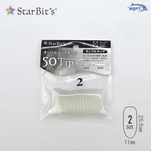 オーバルクリアチップ レギュラー ＃2 50P