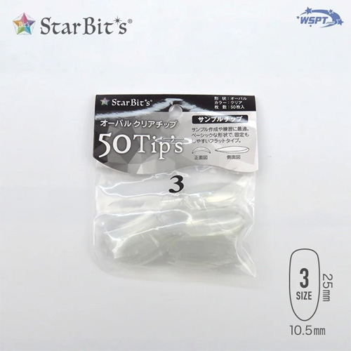オーバルクリアチップ レギュラー ＃3 50P
