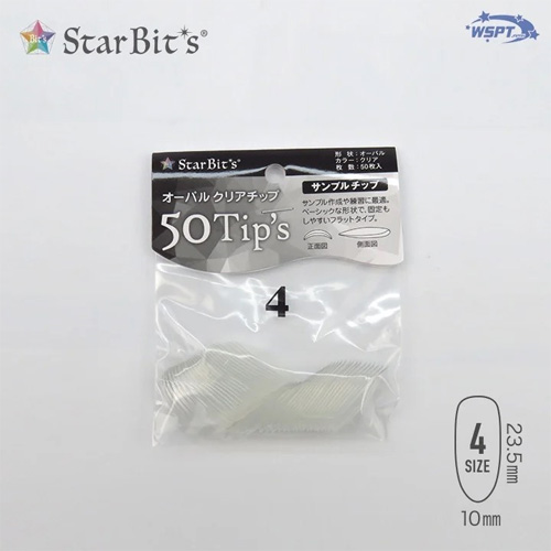 オーバルクリアチップ レギュラー ＃4 50P